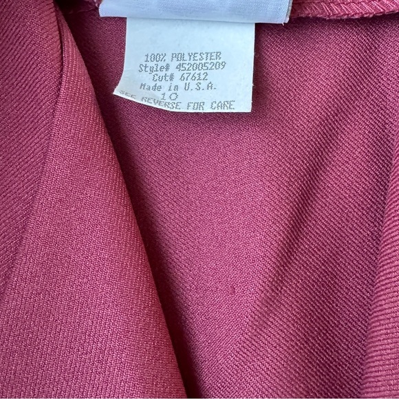 Vintage 80’s Levi’s Bend Over Pink Maroon Blazer Jacket Women’s Size 10 USA Made - Picture 4 of 6